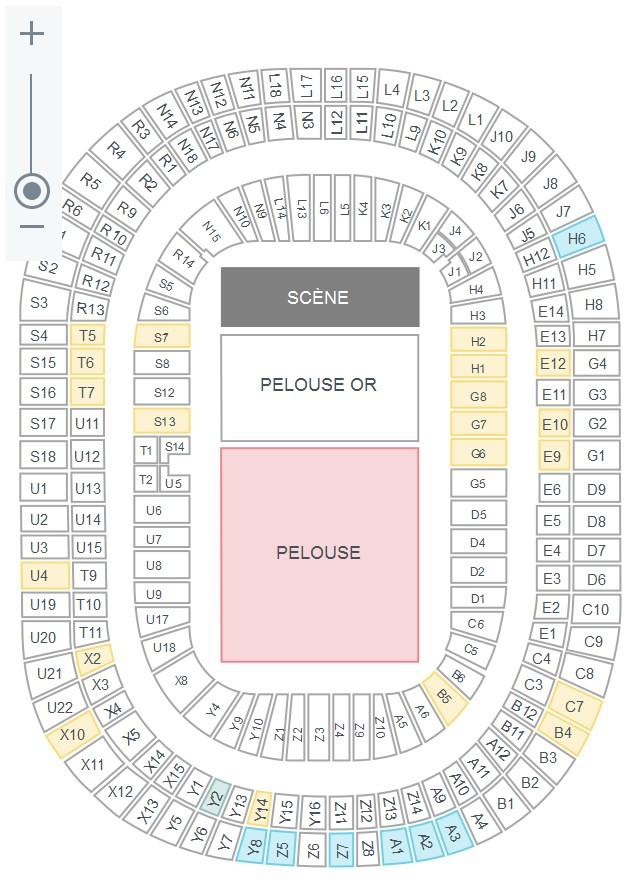 Seat plan (Home arena, STX Arena)